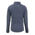 thumbnail image 3 of Women's Cutter & Buck Heather Navy Denver Broncos  Peshastin Eco Fleece Recycled Tri-Blend Raglan Half-Zip Jacket, 3 of 3