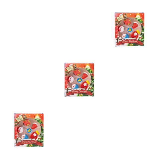 Vogacara Juego de borrador de Navidad Lápiz Favor de fiesta Regalo para niños Útiles escolares Papelería Jardín de infantes Accesorio para Type1 NO1