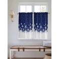 thumbnail image 2 of Blue Christmas 2 Panel Kitchen Curtains for Windows, Xmas Snowflakes Snow Winter Bathroom Privacy Curtain, Home Décor Window Treatment for Bedroom/Living Room 55"x45", 2 of 6