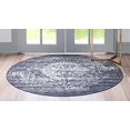 thumbnail image 3 of Unique Loom 3146830 4 x 4 ft. Chateau Hoover Round Rug, Navy Blue, 3 of 5