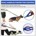 thumbnail image 2 of Laisse Mains Libres pour Chien pour Course Marche Entraînement Randonnée, Élastique Réfléchissant à Double Poignée, Pochette Distributrice de Sac à Excréments, Ceinture de Taille Ajustable, Absorption des Chocs, Idéale pour Chiens Moyens à Grands (2 Laisses), 2 of 7
