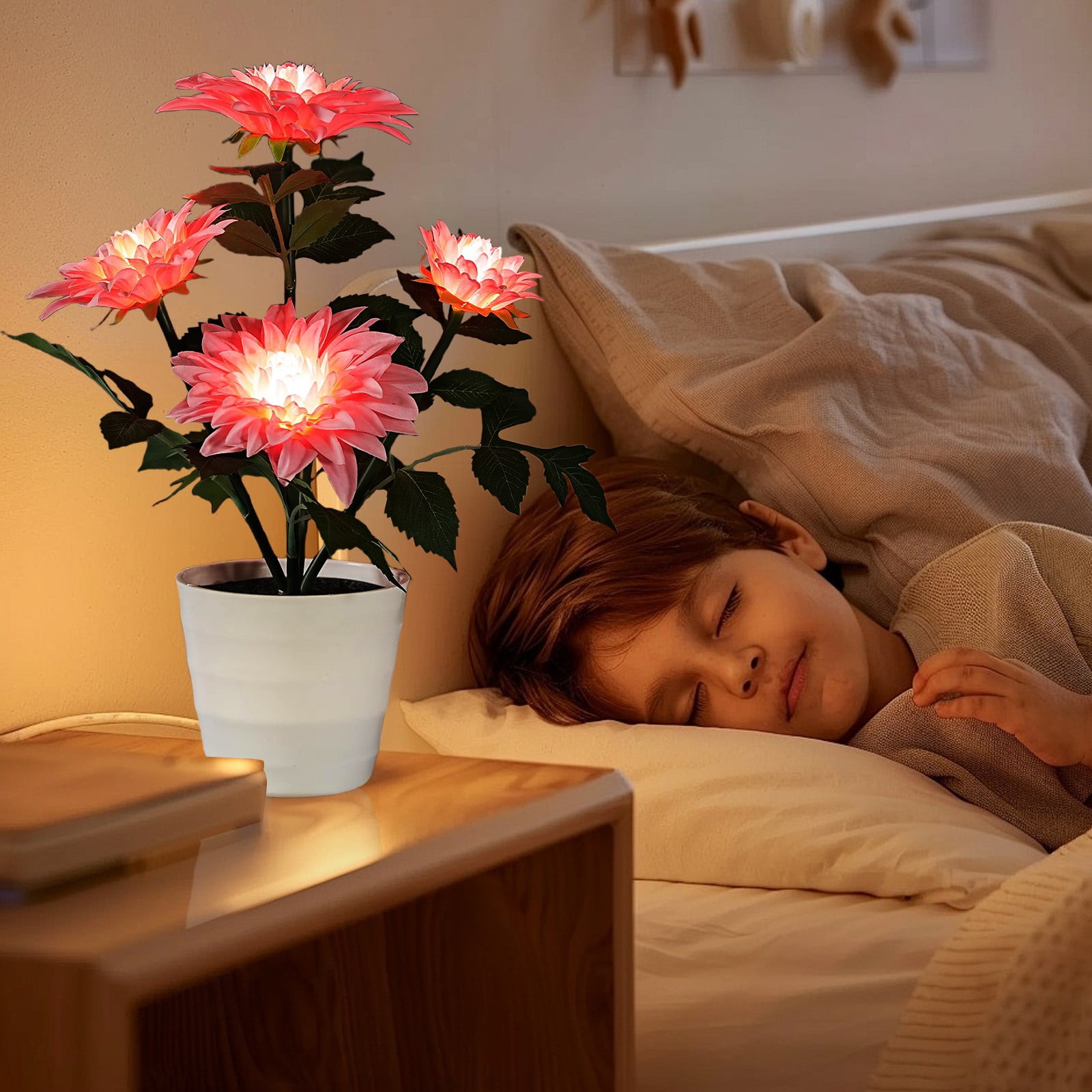 Hydrangea Lamp for Womens Gifts, Christmas Birthday Gifts for Women Mom Granddaughter Girlfriend Friend Wife Her Anniversary Birthday, Bedroom Bar Coffee Shop Hydrangea Night Light Flower Lamp Decor