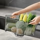 thumbnail image 5 of Lavabo con asa y tapón de drenaje Cesta de remojo para lavar frutas y verduras Tina de plástico Palangana para lavar platos Fregadero de cocina Lavavajillas Cesta para lavar verduras, 5 of 8