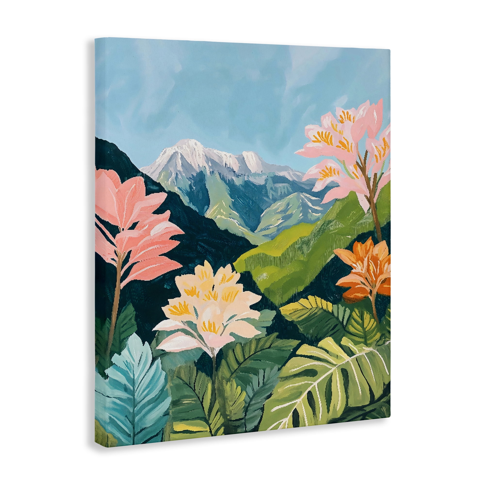 Stupell Industries Tropical Mountain Landscape Canvas Wall Art, design by The Prints Vibe
