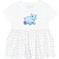 thumbnail image 3 of Inktastic Cute Baby Hippo Girls Baby Dress, 3 of 5