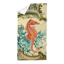 CafePress - Romantic Seashells Shabby Chic - Large Beach Towel, Soft 30"x60" Towel with Unique Design
