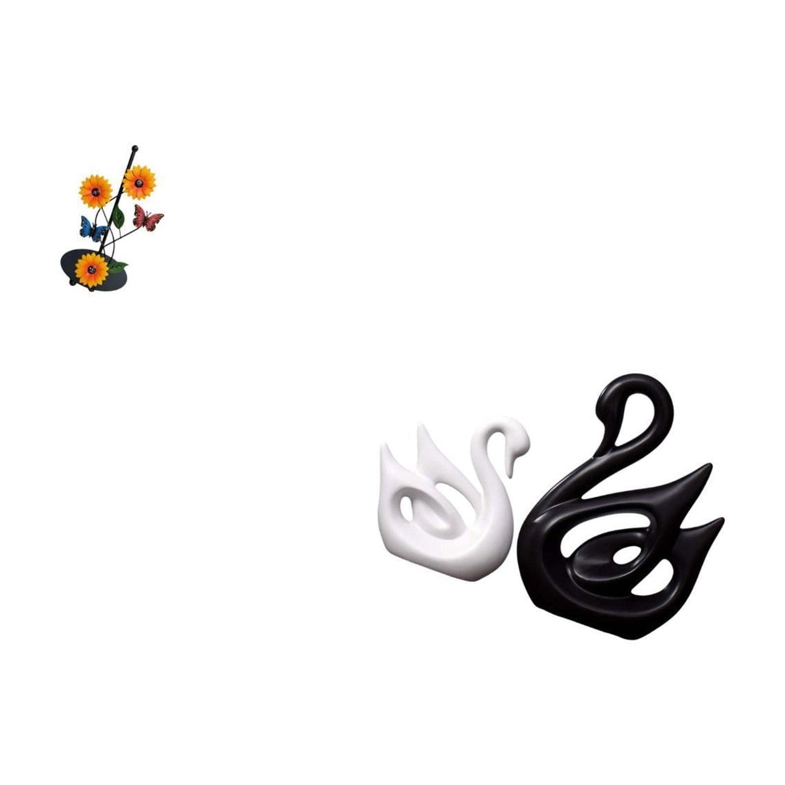 Fiocias Elegant Porcelain Swan Tissue Holder Rack Non Slip Vertical Paper Towel Dispenser Sculpture Desktop Decoration for Home Office Collectible A