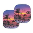thumbnail image 2 of FOR U DESIGNS Coconut Tree Sea Car Sunshade for SUV Truck Van Fashion Women Interior Accessories 2 Piece Auto Windshield Shades Decoration Foldable UV Ray Sun Visor, 2 of 5
