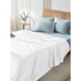 thumbnail image 5 of White Flat Sheet Only Twin Size, Soft Breathable Bed Top Sheets for Mattress, Modern Simple White Backdrop Luxury Bedding Flat Sheets for Home Hotel Bedroom Bed Protection, 5 of 9