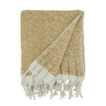 thumbnail image 2 of Saro Lifestyle Chic Faux Mohair Herringbone Fringed Throw, 2 of 3