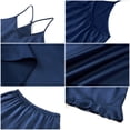 thumbnail image 6 of UVN Satin Pajamas Set for Women Summer V Neck Sexy Camisole Tops and Ruffle Shorts 2 Piece Outfit Silk Pjs Sleepwear Loungewear, 6 of 9