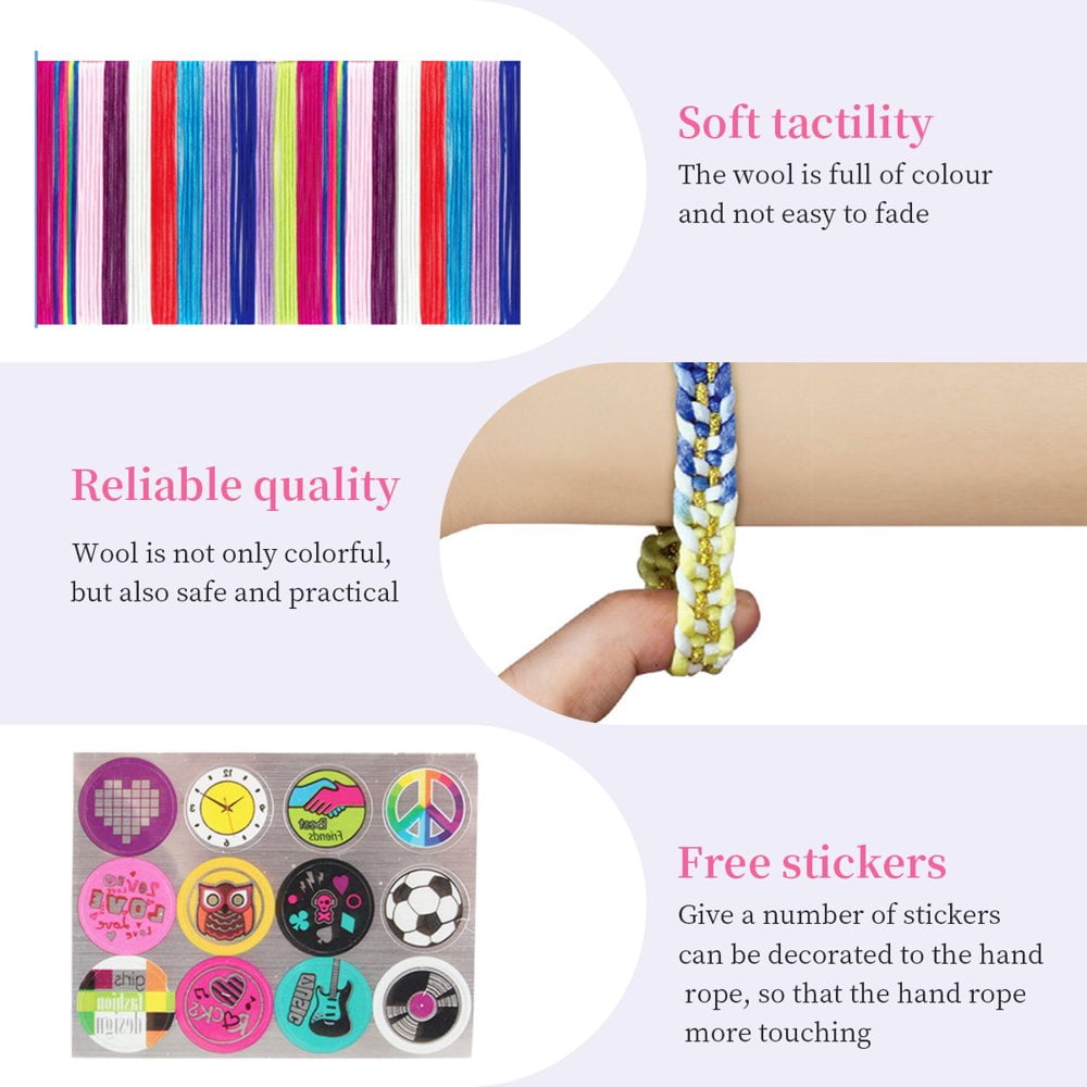 Kit Bracelets D'Amitié DIY Pour Filles 6-12 Ans - Création Perles Et Fils, Cadeau Créatif