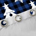thumbnail image 4 of Homewish Abstract Xmas Tree Blackout Curtains Set of 2 (52x84 Each),Chic Snowflake Window Curtains,Blue Plaid Grid Curtains and Drapes For Kids,Ultra Soft Home Decor, 4 of 6