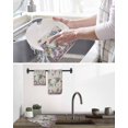 thumbnail image 5 of Purple Flowers Kitchen Dish Towels for Drying Dishes Set of 2, Weeping Spring Floral Bicycle Retro Art Waffle Weave Microfiber Hand Tea Bathroom Towels Quick Dry & Absorbent Towel 15.7x23.6, 5 of 7