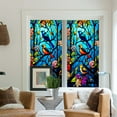 thumbnail image 4 of Colorful Flower Bird Stained Glass Window Film Non-adhesive Uv Blocking Heat Insulation Decorative Static Cling, 4 of 7