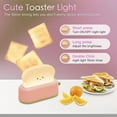 thumbnail image 2 of WEIKE Cute toast light small desk lamp, night lighting, rechargeable, 2 of 6