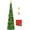Green, variant on 5FT Pop Up Christmas Tree with Lighted Top Star, Collapsible Pencil Tree | 2-Color Top Star, Easy Assembly, Green PVC Tinsel, 8 Modes, 6H Timer