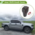 thumbnail image 2 of Cubierta de pomo de cambio de marchas Unique Bargains para Ford Ranger 2019-2022, antideslizante, negra y roja, protector de mango de cambio de palanca de cuero sintético, 1 pieza, 2 of 6