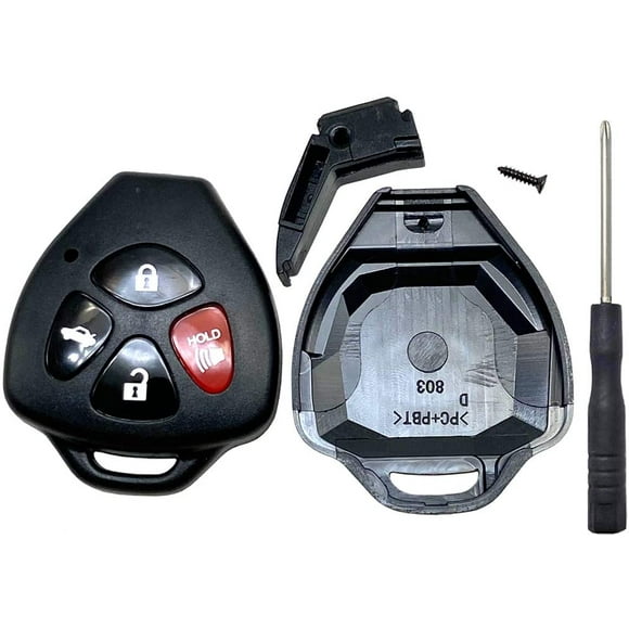 Cutting Not Required - Replacement Keyless Entry Remote Control 4 Buttons Key Fob Case Fits For Toyota Camry Avalon