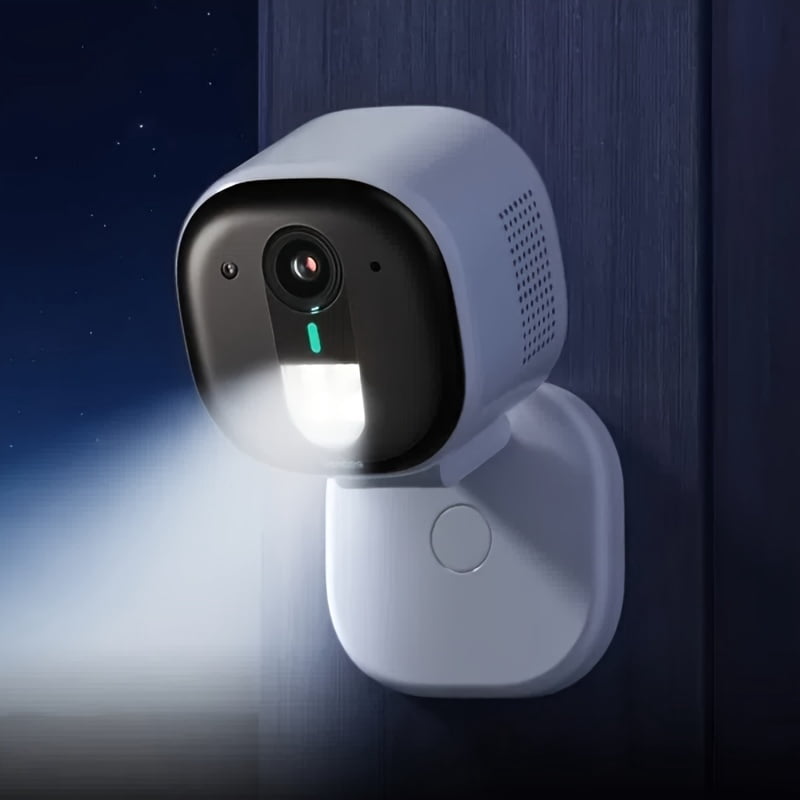 Wired 2K Wi-Fi Security Camera with Color Night Vision, AI Human/Pet Detection, Two-Way Audio, Cloud & 128G SD Card Storage for Indoor Home Use
