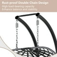 thumbnail image 5 of SWITTE Swing Egg Chair with Stand 2 Person Black Wicker Egg Chairs Indoor & Outdoor, 5 of 8
