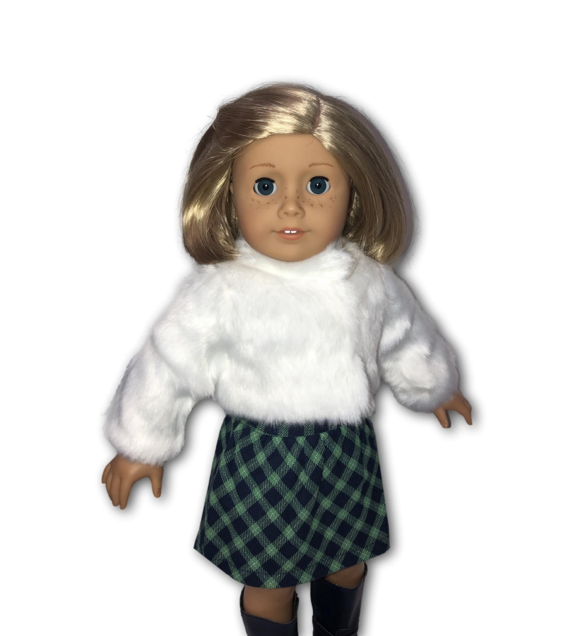 American Girl Doll Outfit Soft as Snow Fur Jacket Janie and Jack Clothes for 18" Dolls