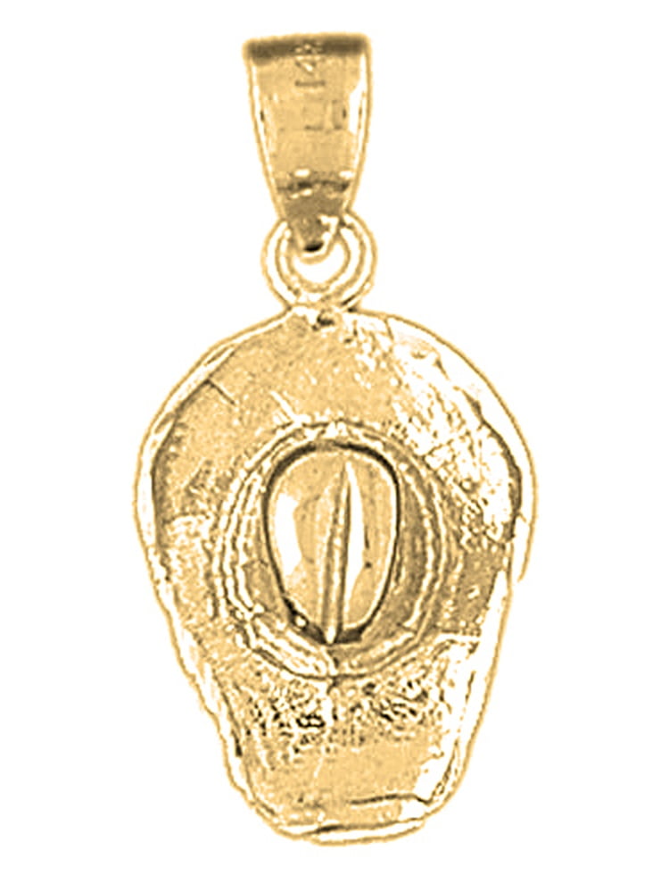 14K Yellow Gold-plated 925 Silver Cowboy Pendant with 18 Necklace Jewels Obsession Cowboy Necklace