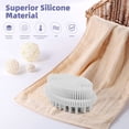 thumbnail image 4 of 2-in-1 Silicone Body Scrubber, Gentle Shower Brush, Anti-Slip, Lathers Well - 2-Pack (White+Blue), 4 of 5