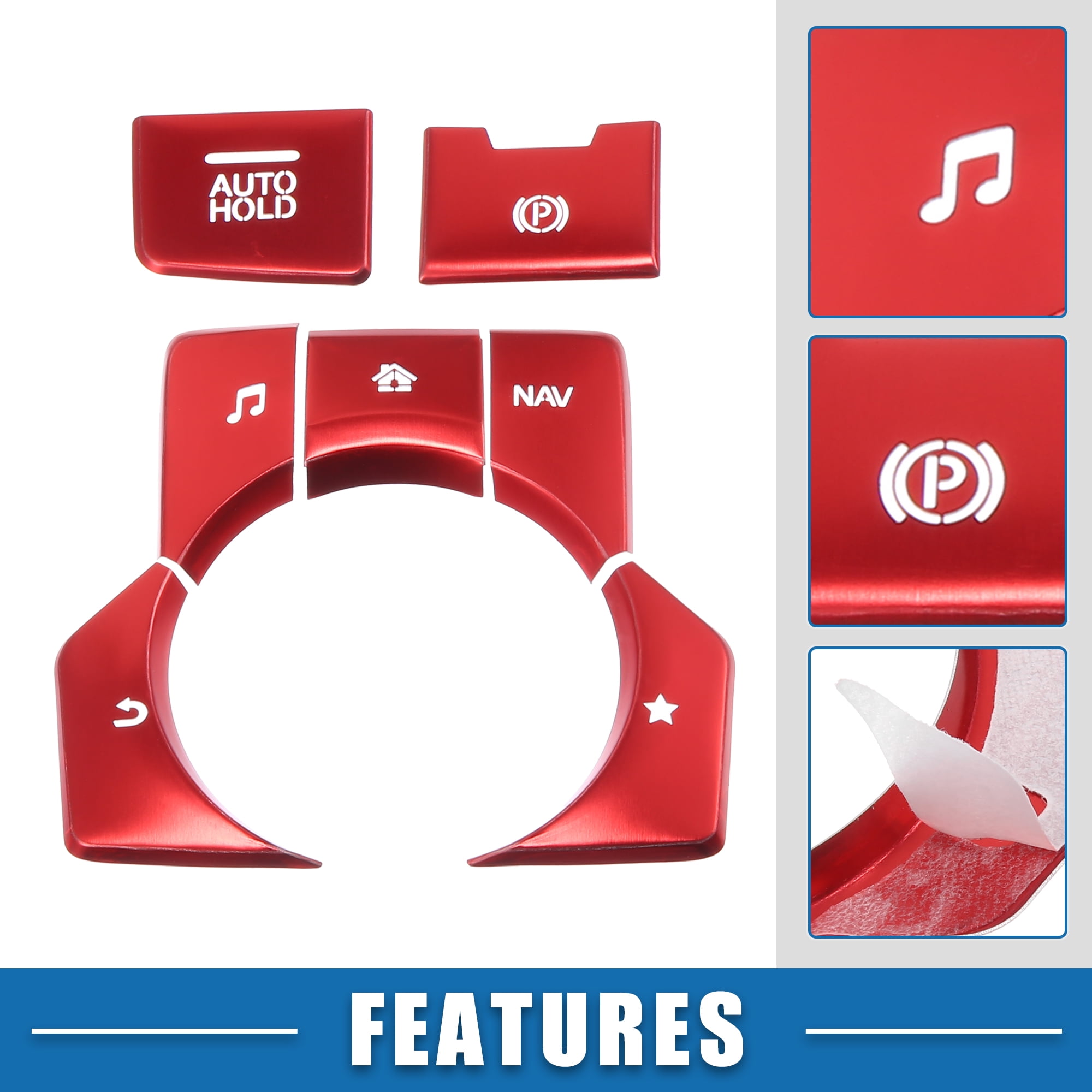 Unique Bargains Center Console Gear Panel for Mazda CX-5 2017-2020 Red