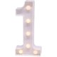 thumbnail image 1 of White letters with LED lights. Letters with luminous lights for interior decoration. (1), 1 of 5