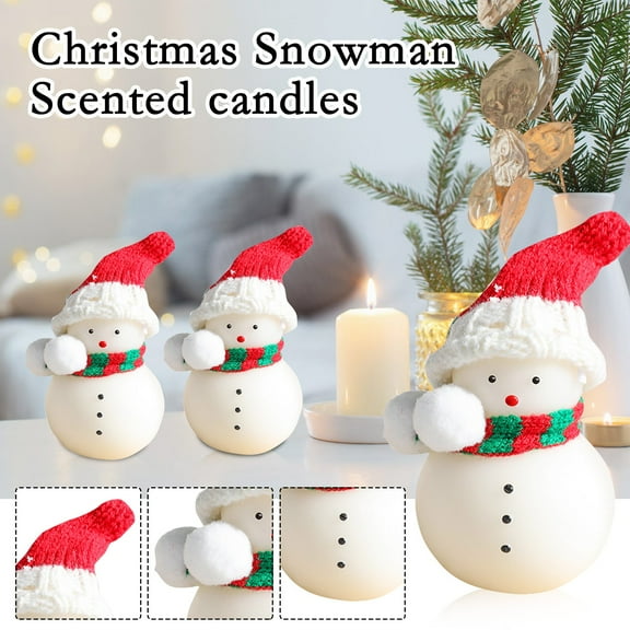 Snowman Shaped Christmas Scented Candle for Festive Home Decoration and Party Favors