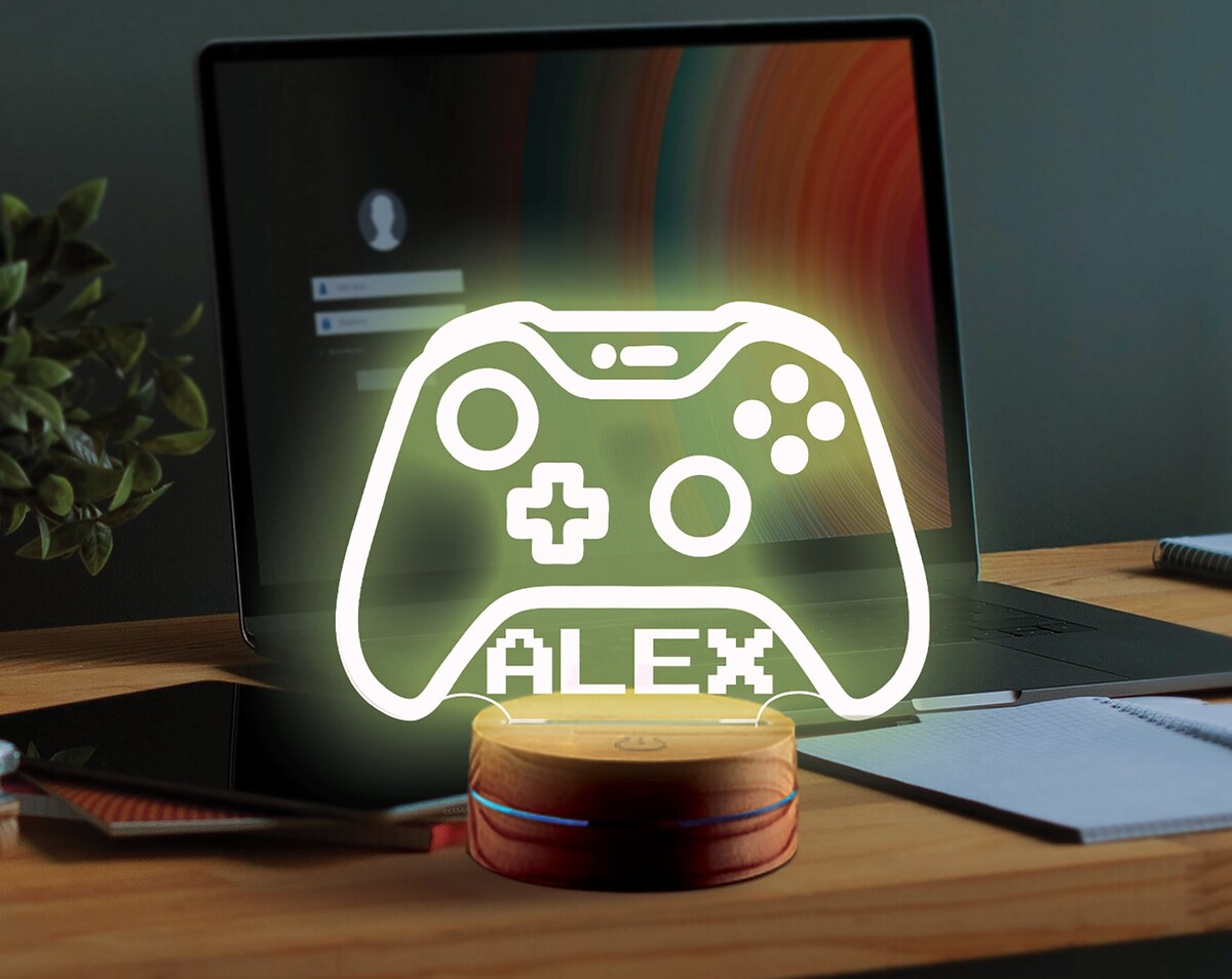 Personalized Custom Controller Video Game Light for Boys Unique