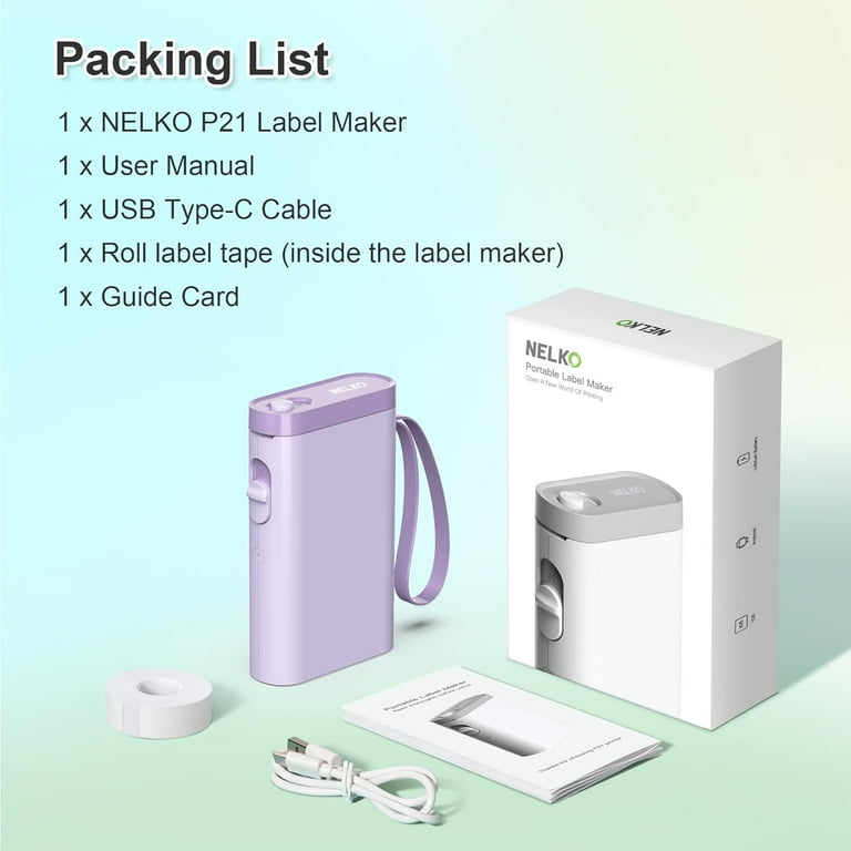 Nelko P21 Bluetooth Label Maker - Wireless Portable Label Printer With Multiple Templates 3 thumbnail image