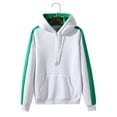 thumbnail image 1 of WREESH Men Pullover Raglan Long Sleeve Color Block Sweatshirt Casual Hooded Sweater Hoodie, 1 of 4