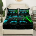 thumbnail image 3 of Erosebridal Gamepad Sheet Set Twin for Teens, Stripe Geometry Bedding Sets Twin Size, Teens Adult Twin Sheet Sets, Microfiber Bedroom Decor, 3pcs, 3 of 7