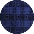 thumbnail image 1 of Ahgly Company Machine Washable Indoor Round Abstract Blue Modern Area Rugs, 7' Round, 1 of 4