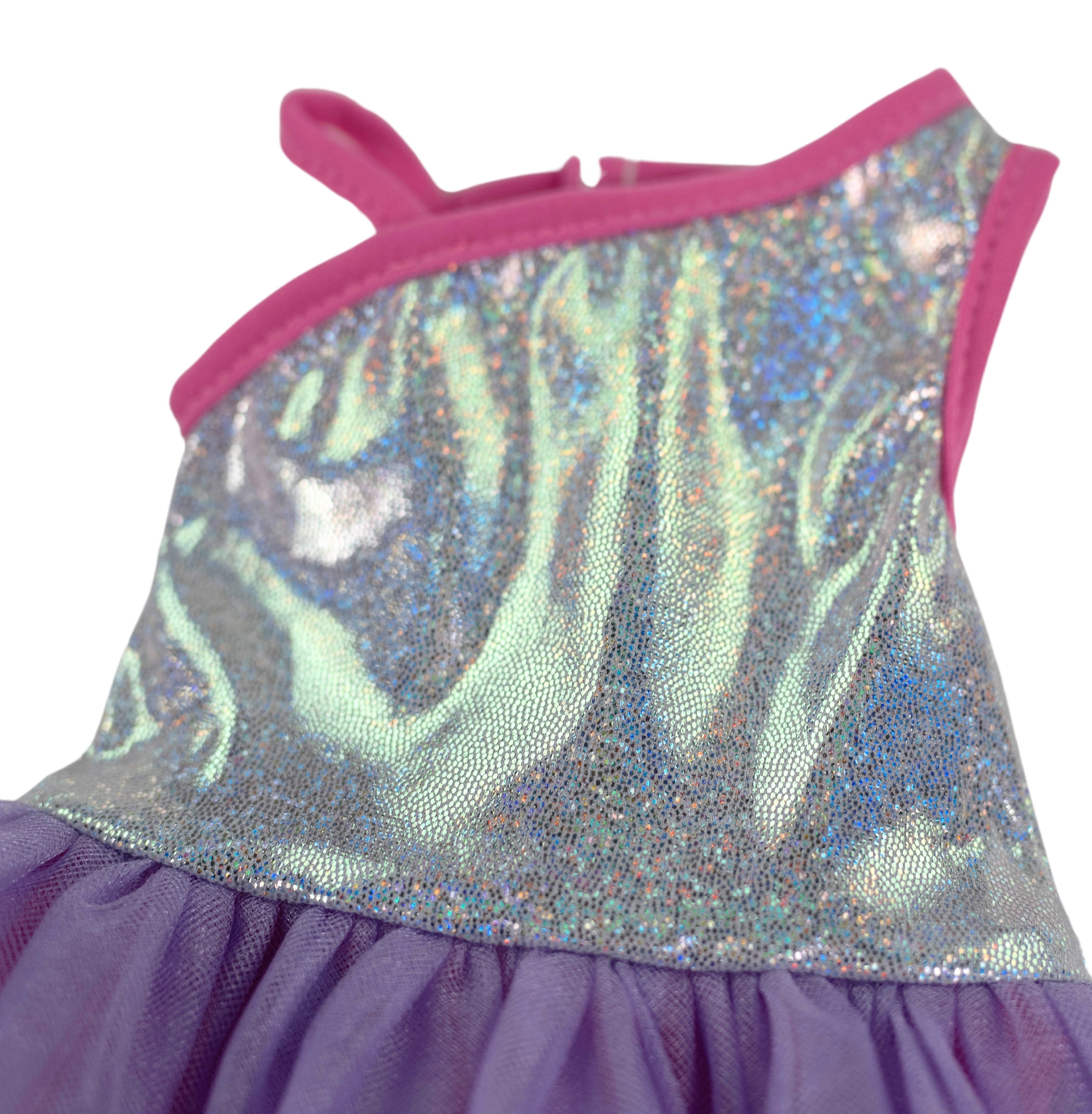 My Life As – Ensemble Ballerine pour Poupée de 18 pouces, 3 Pièces, Argent avec rose et violet