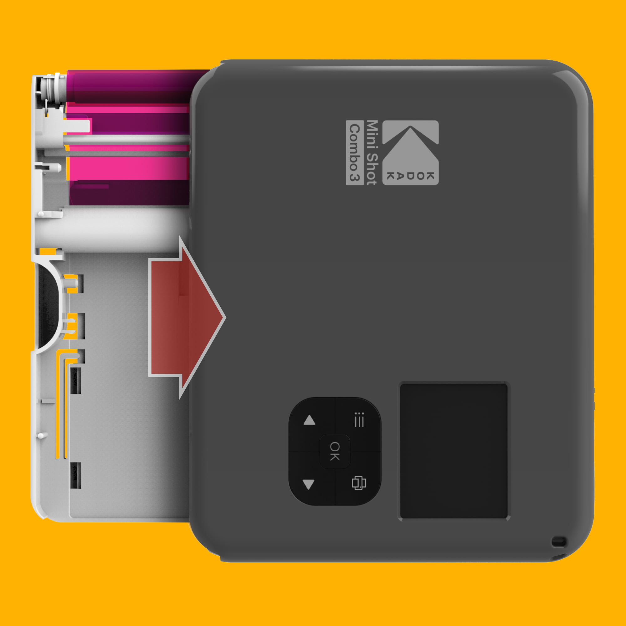 KODAK 4PASS Film Cartridge (3x3 inches) for KODAK Mini 3 Retro and Mini  Shot 3 Retro, 60 Sheets 