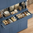 thumbnail image 3 of Homfa 73.8”H Pantry Cabinet with 6 Doors and 2 Drawers, Microwave Stand Storage Cabinet with Grooved Handles and Adjustable Shelf for Kitchen Dining Room, Deep Blue, 3 of 8