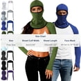 thumbnail image 3 of Cycling Face Mask Set for Women Men, Silk Sunscreen Shoulder Sleeve Two Piece Combination for Outdoor Sports, 3 of 9