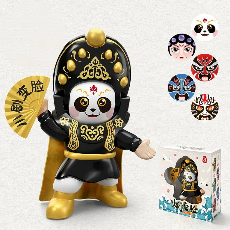 JOGZMZ Sichuan Opera Face Changing Doll with 5 Faces & GIfts Box