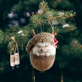 thumbnail image 6 of DAMAI 3.9 in Christmas Forest Animal Acorn Ornaments, 2026 Cozy Forest Christmas Ornaments, Woodland Creature Figurine, Acrylic Hanging Ornament Home Party Décor, 6 of 6