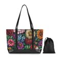 thumbnail image 7 of FORMRS Canvas Laptop Tote Bag for Women with 15.6" Computer Compartments Shoulder Handbag, Vibrant Flowers Pattern, 7 of 7