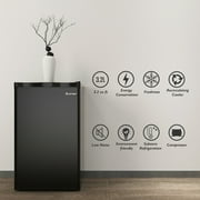 Costway 3.2 Cu.Ft. Compact Refrigerator Mini Dorm Small Fridge Freezer Reversible Door