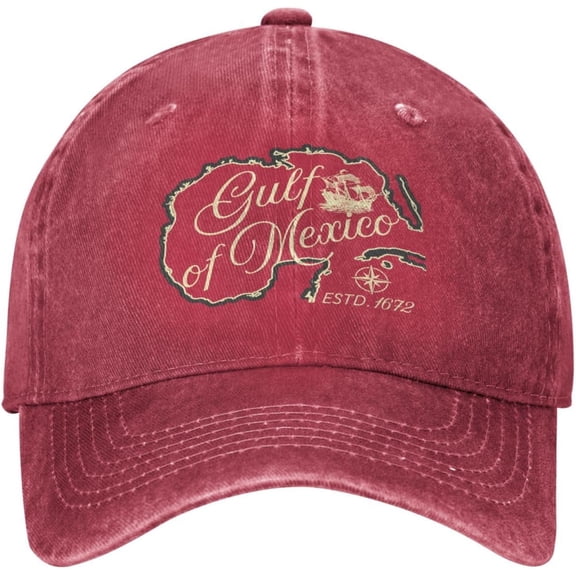 Gulf of Me-xico Hat 1672 Adjustable Baseball Cap Funny Dad Hat for Men Women