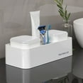 thumbnail image 6 of Wall Mounted Toothbrush Holder With 2 Cups, ABS Bathroom Toothbrush and Toothpaste Organizer, 6 of 7