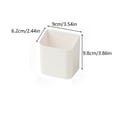 thumbnail image 2 of Wall Mounted Storage Organizer Caddy, White Plastic No-Drill Adhesive Hanging Box for Kitchen Utensils, Bathroom Toiletries, Office Supplies, 2 of 6