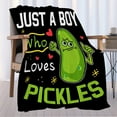 thumbnail image 2 of Yibo Love Pickles Blanket Flannel Soft and Comfortable Anti-static Bed Sofa Blanket, 2 of 7