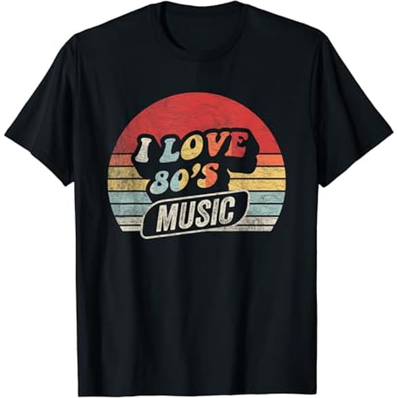 Retro Vintage 80's Music Shirt I Love 80s Music 80s Bands T-Shirt