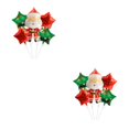 thumbnail image 3 of Globos de papel de aluminio Bewildely Papá Noel y muñeco de nieve 5 piezas multicolor, 3 of 6